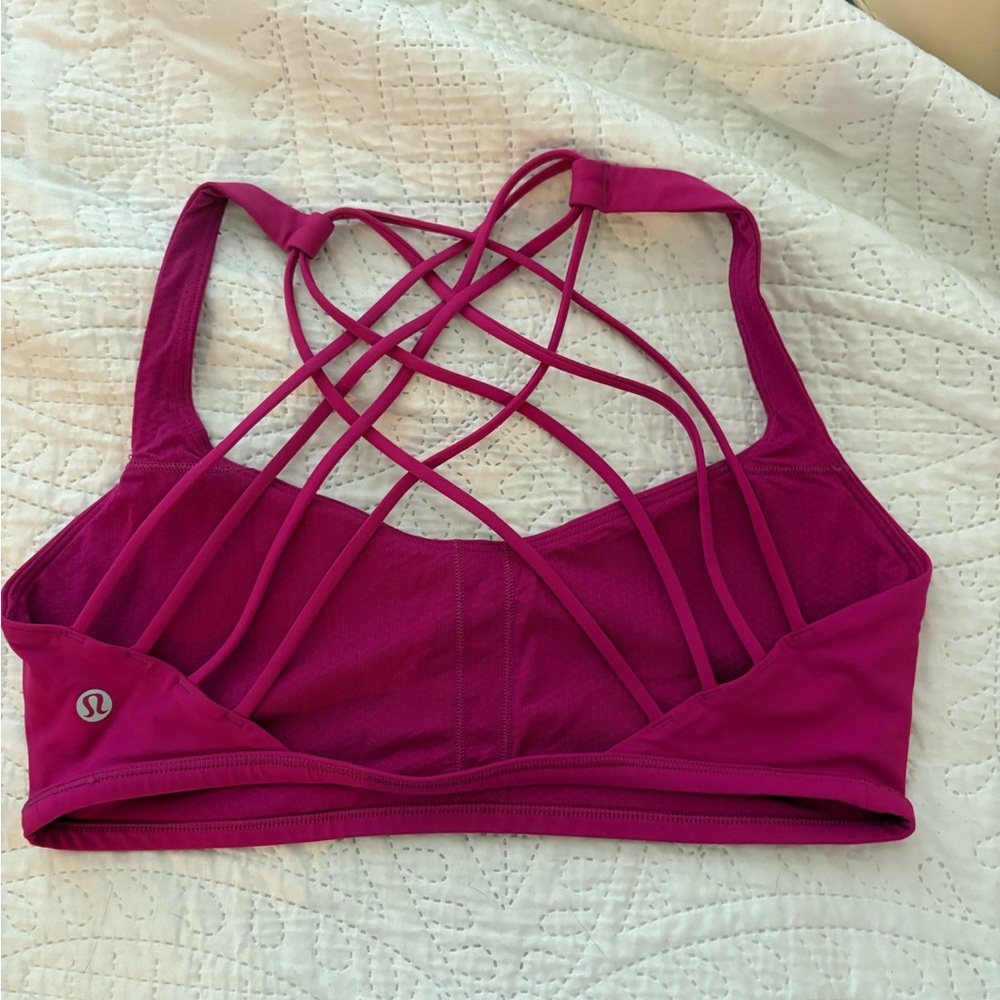 lululemon Pink Strappy Sports Bra
